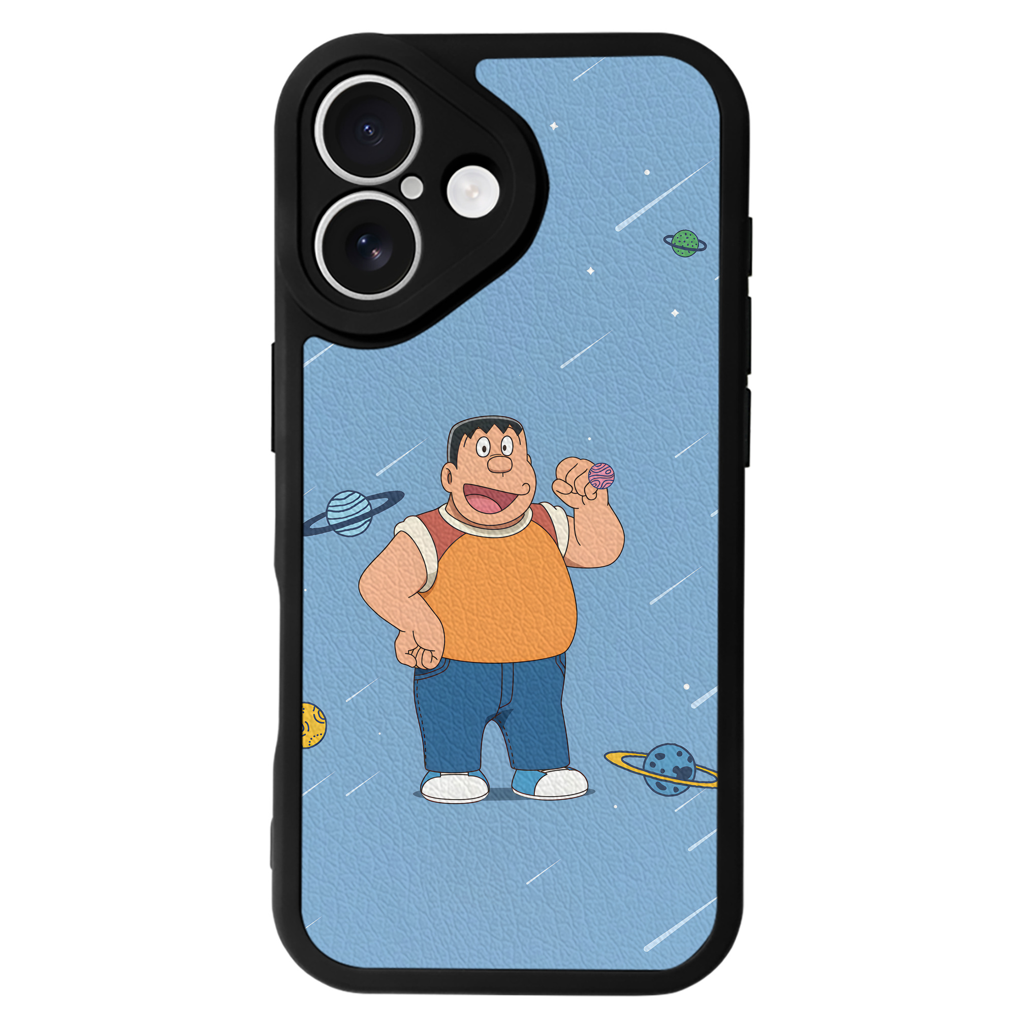 （画像用） ドラえもん Doraemon 【iPhone 16シリーズ対応】シリコンスマホケース（レザー調） 材質：シリコン